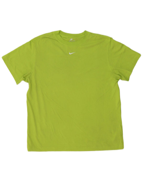 Tricou NIKE pentru bărbați, top mic, verde, bumbac