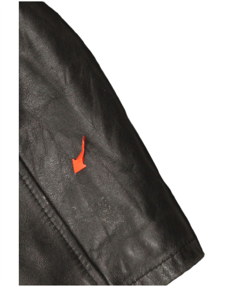 Palton din piele vintage pentru femei IT 46 mare negru