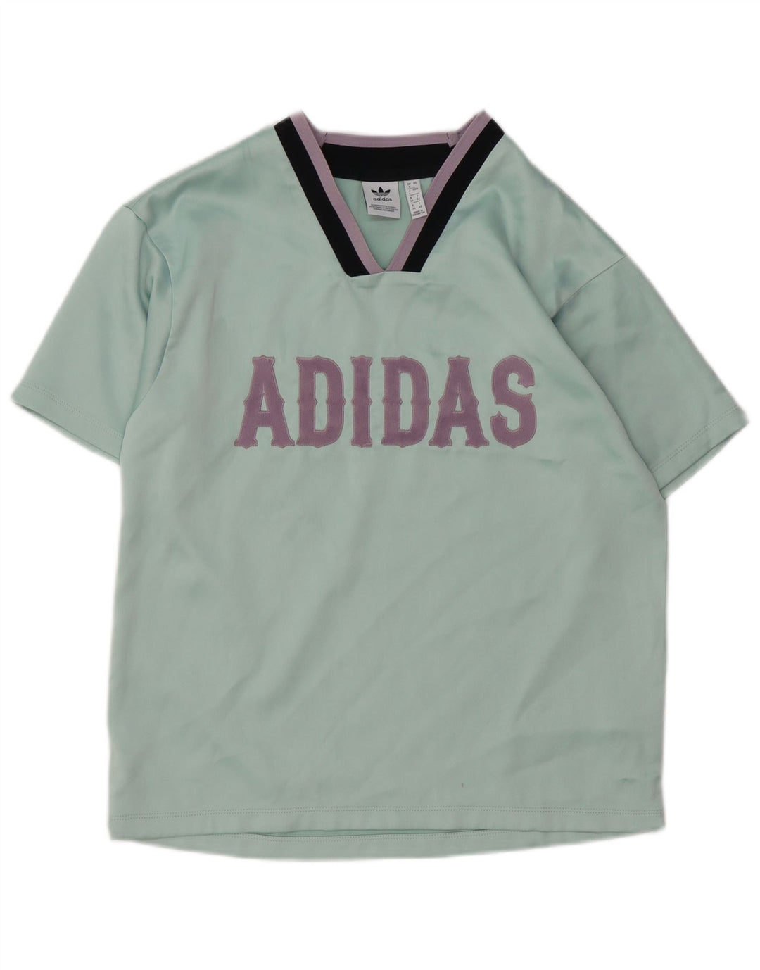 Tricou grafic supradimensionat ADIDAS pentru femei Top UK 8 Poliester verde mic