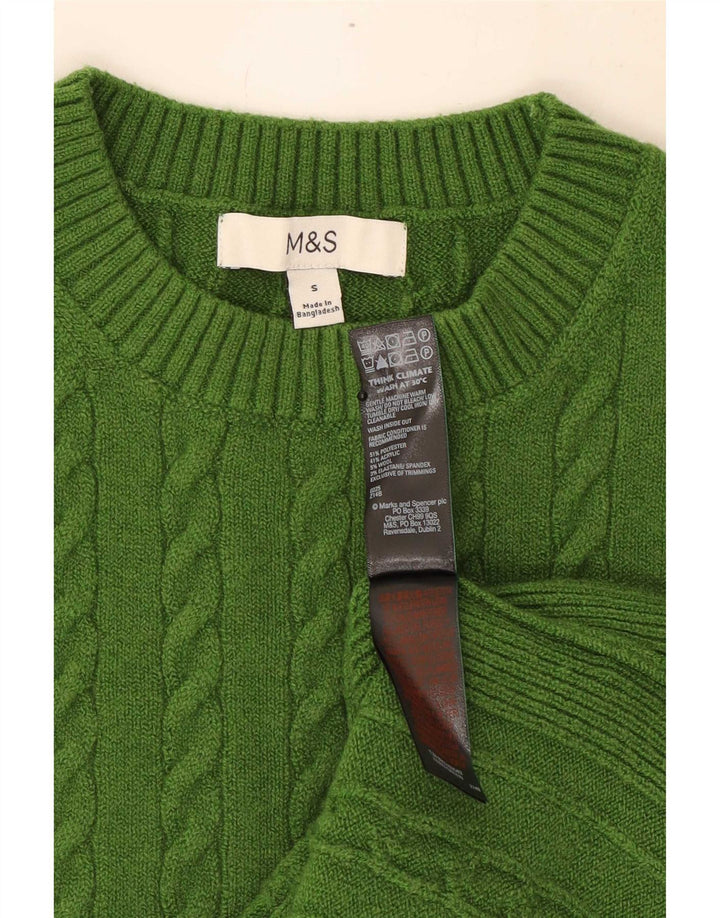 Marks & Spencer Womens Vest Tank Top UK 10 Poliester verde mic