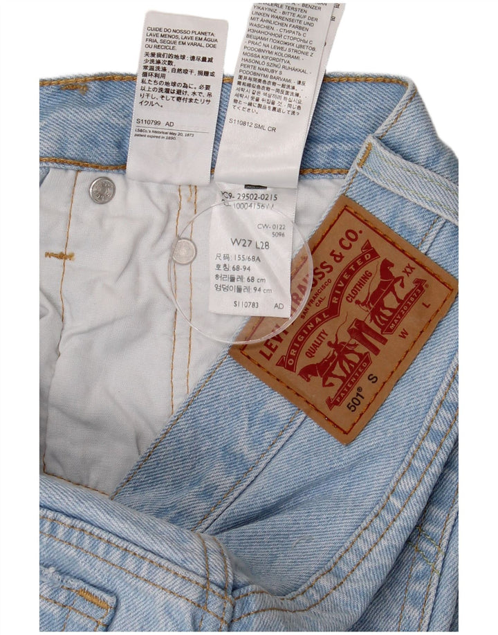 Blugi drepți distressed 501 Levi's pentru femei L27 L28 Bumbac albastru