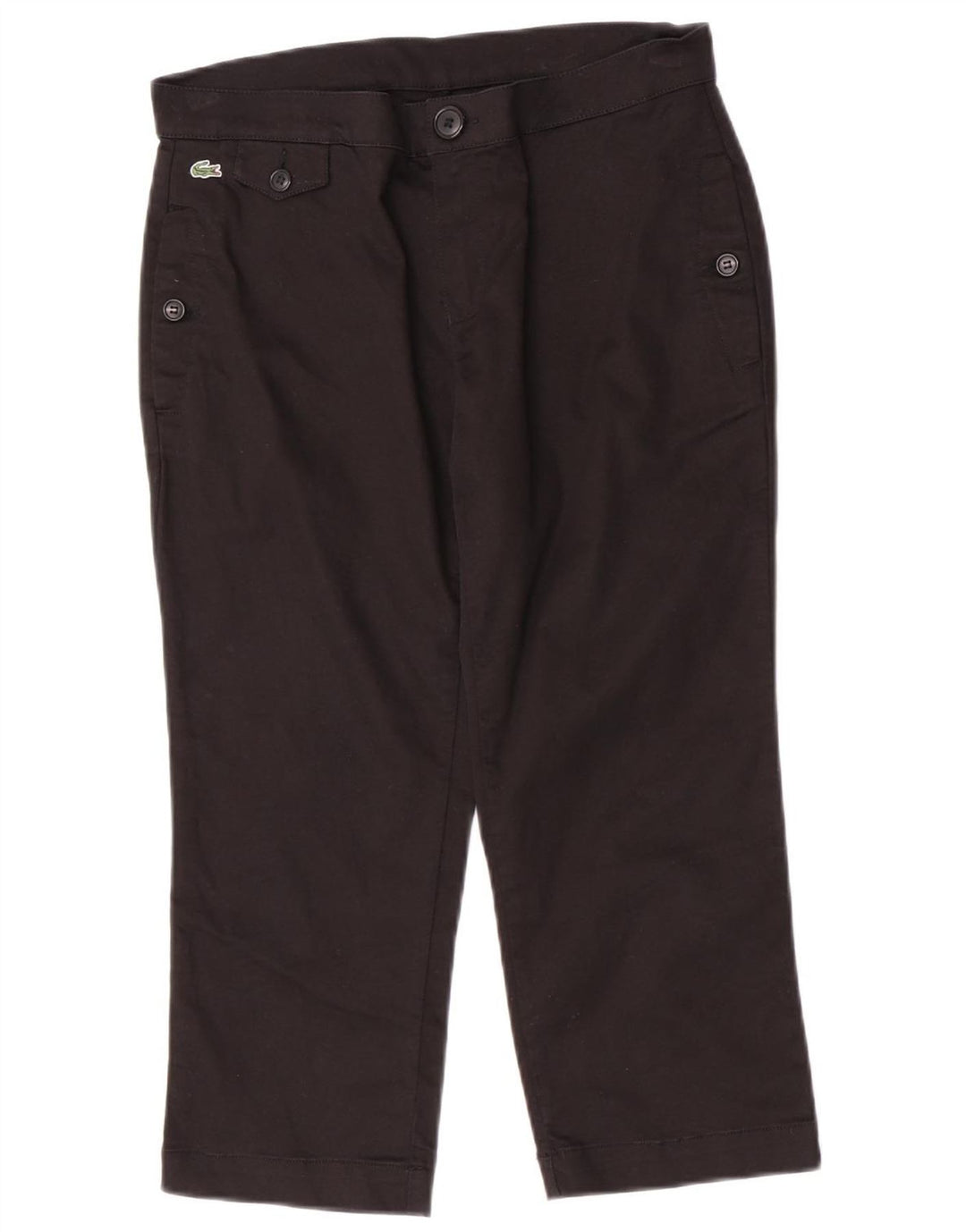 Pantaloni Capri pentru femei Lacoste Mărimea 44 Medium W30 L21 Bumbac negru