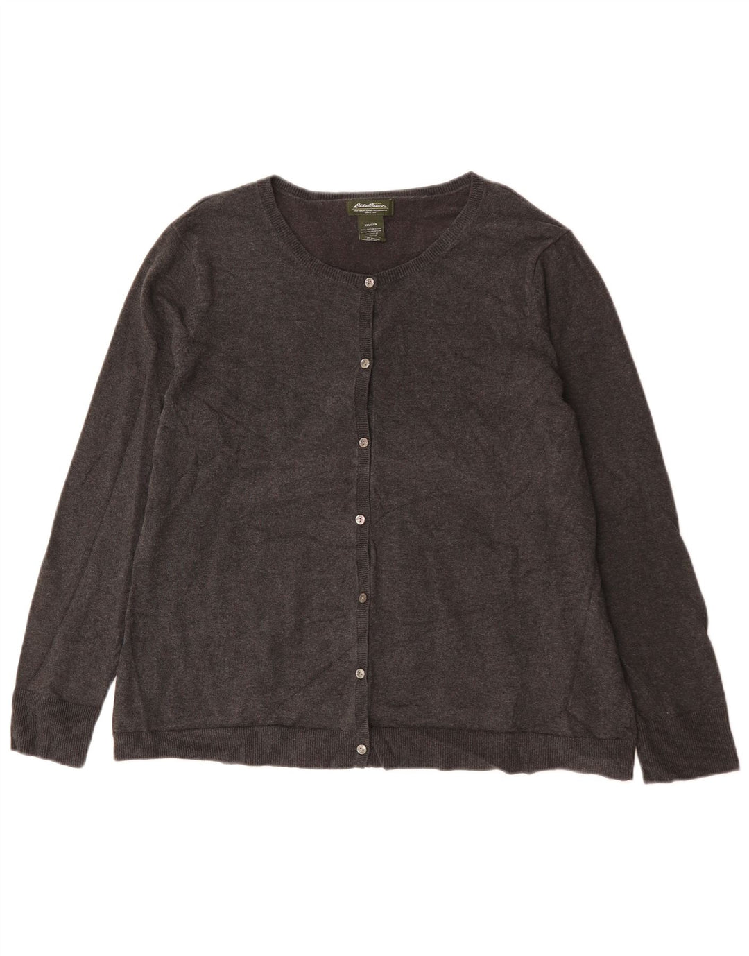 Pulover cardigan pentru femei Eddie Bauer UK 20 2XL bumbac gri