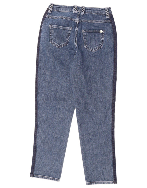 Blugi conici Ted Baker pentru femei cu talie înaltă W26 L25, bumbac color block, albastru