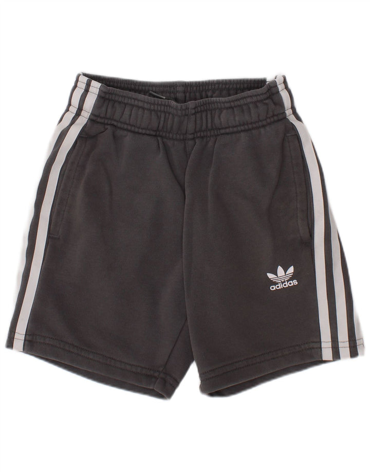 Pantaloni scurți sport pentru băieți Adidas 5-6 ani, gri din bumbac