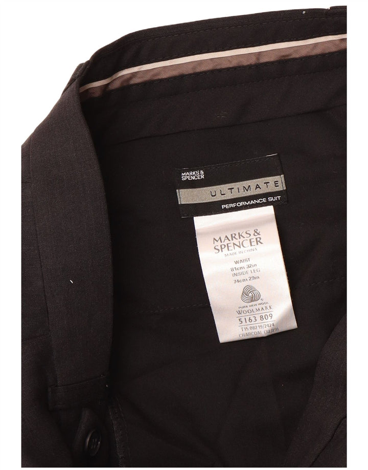 Marks & Spencer Pantaloni de costum pentru bărbați L32 L29 Lână maro