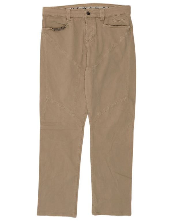 9.2 by Carlo Chionna Pantaloni casual drepti pentru bărbați W36 L31 bumbac bej