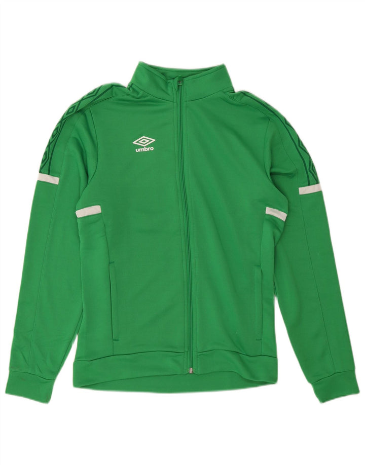 Jachetă de top pentru trening grafic Umbro pentru băieți 13-14 ani XL poliester verde