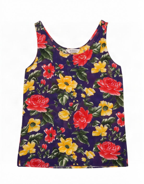 Bluză fără mâneci pentru femei Marella UK 14 Medium Bleumarin Floral