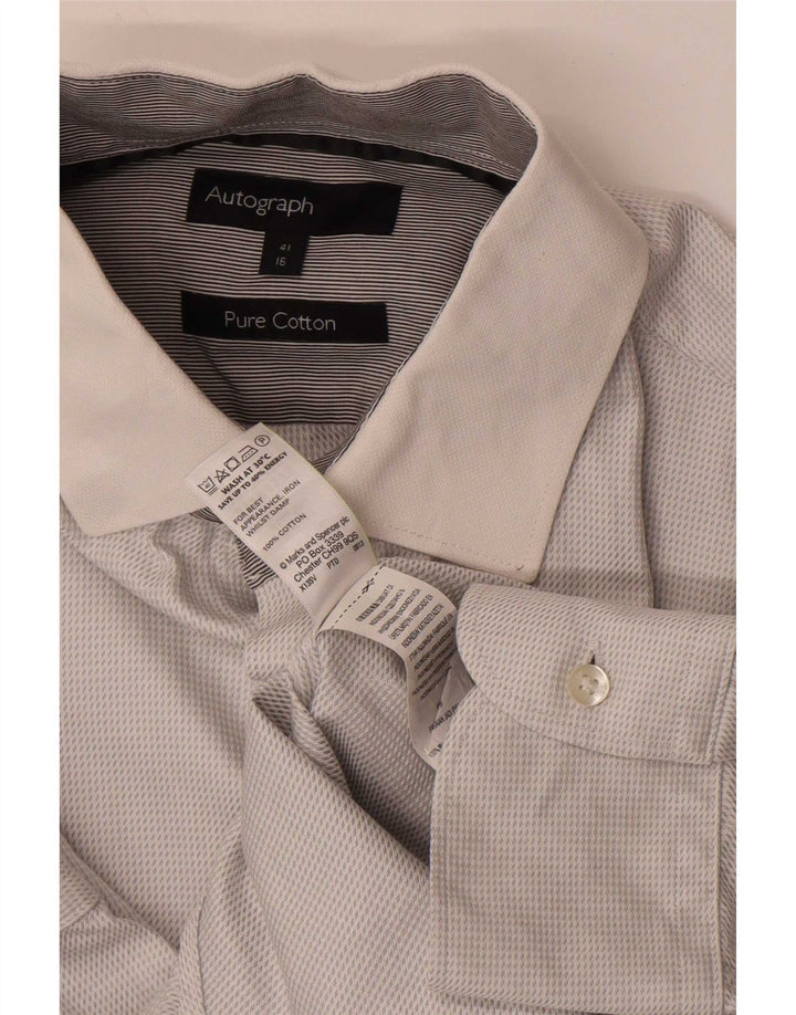 Cămașă cu autograf Marks & Spencer pentru bărbați, mărimea 41, bumbac gri mediu