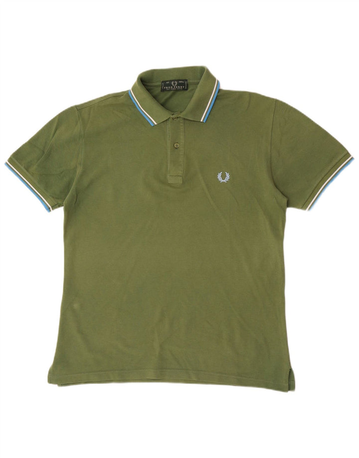 FRED PERRY Tricou polo pentru bărbați, bumbac verde mediu