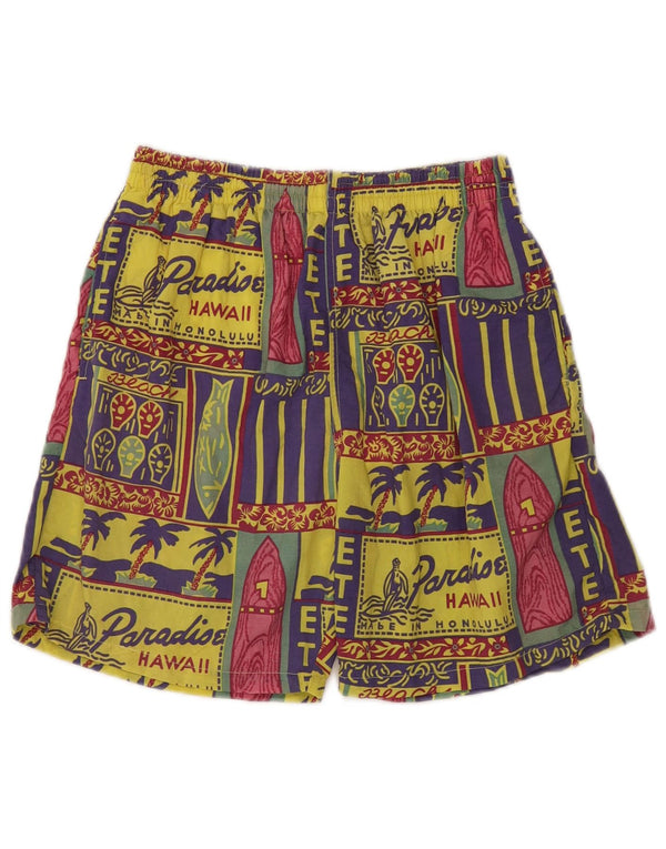 Pantaloni scurți sport grafic pentru bărbați Sinful, mari, multicolore, mozaic hawaian