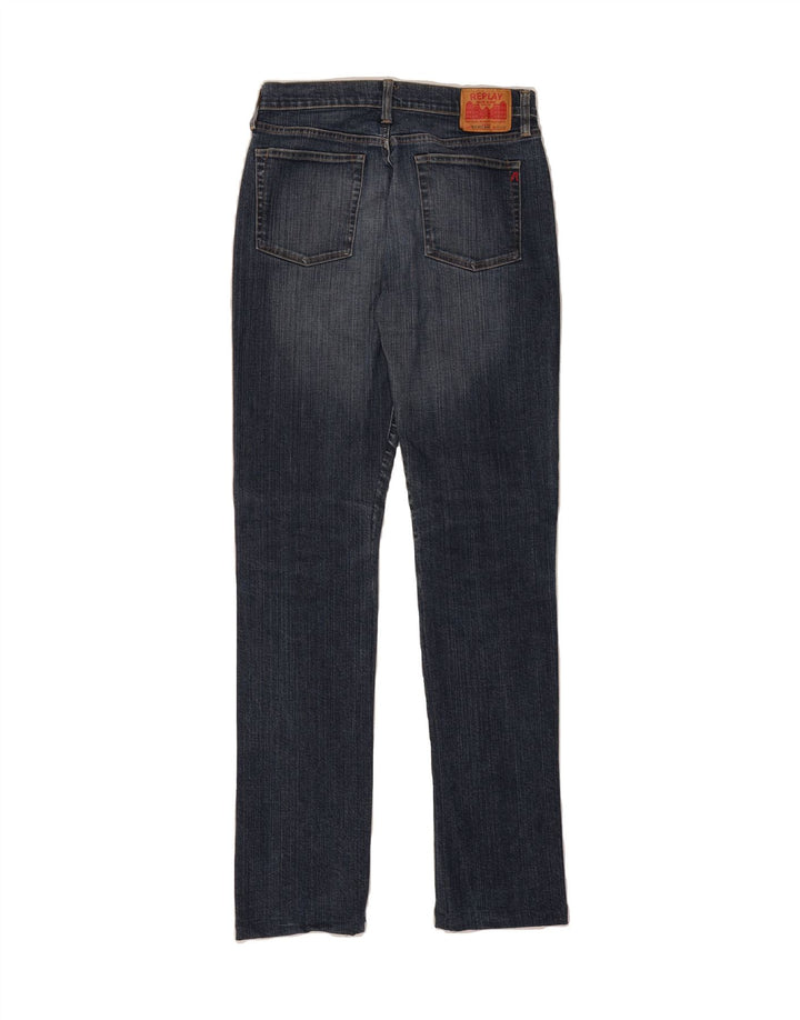 REPLAY Womens Straight Jeans W30 L31 Navy Blue Cotton Vintage Replay and Second-Hand Replay from Messina Hembry 