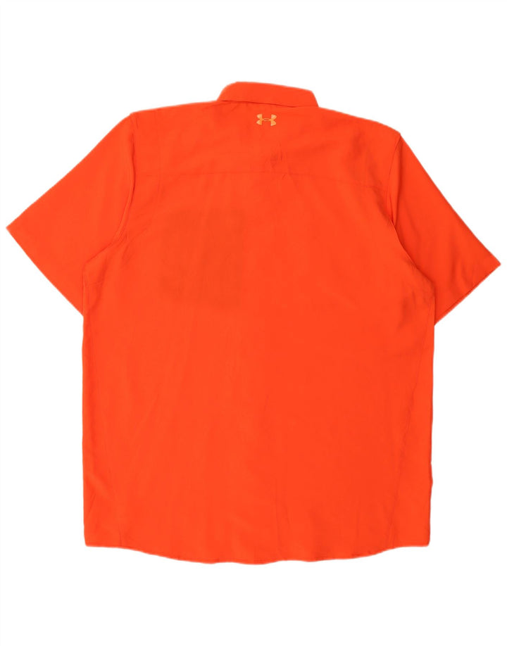 Cămașă cu mânecă scurtă pentru bărbați UNDER ARMOUR Heat Gear Poliester portocaliu mare