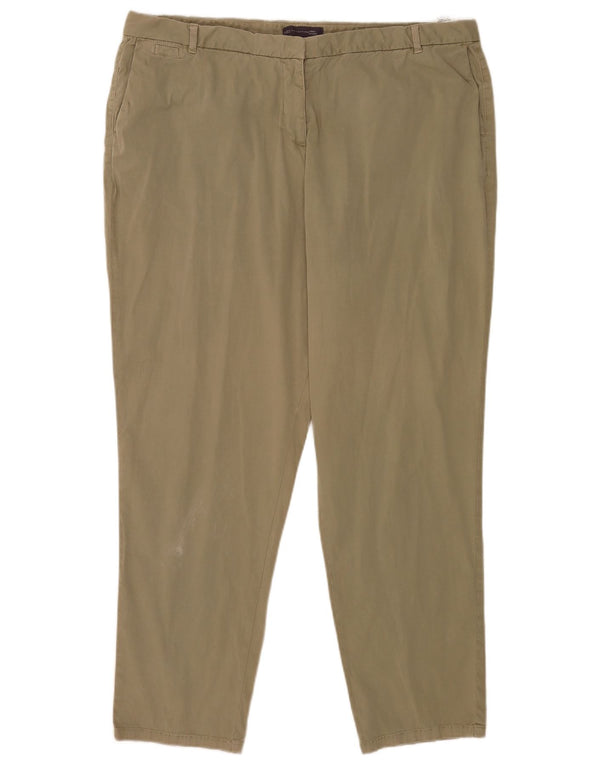 Pantaloni chino drepti pentru femei Marks & Spencer UK 20 2XL W38 L29 kaki