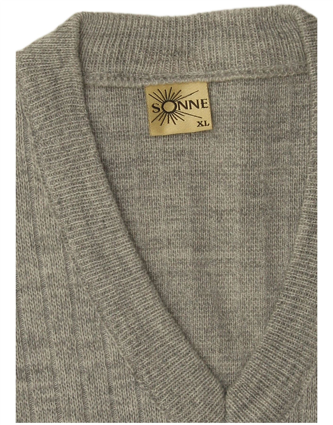 VINTAGE Vestă pentru bărbați, XL, acrilic cu dungi gri