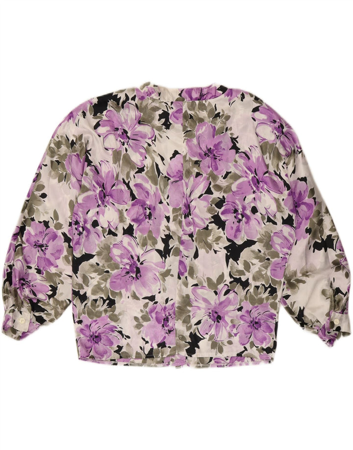VINTAGE Womens Shirt Blouse IT 44 Medium Multicoloured Floral