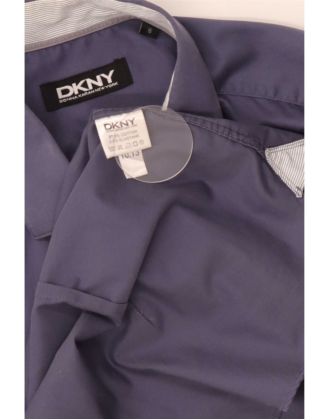 Cămașă pentru bărbați Dkny Mărimea 16 Mare Bumbac bleumarin