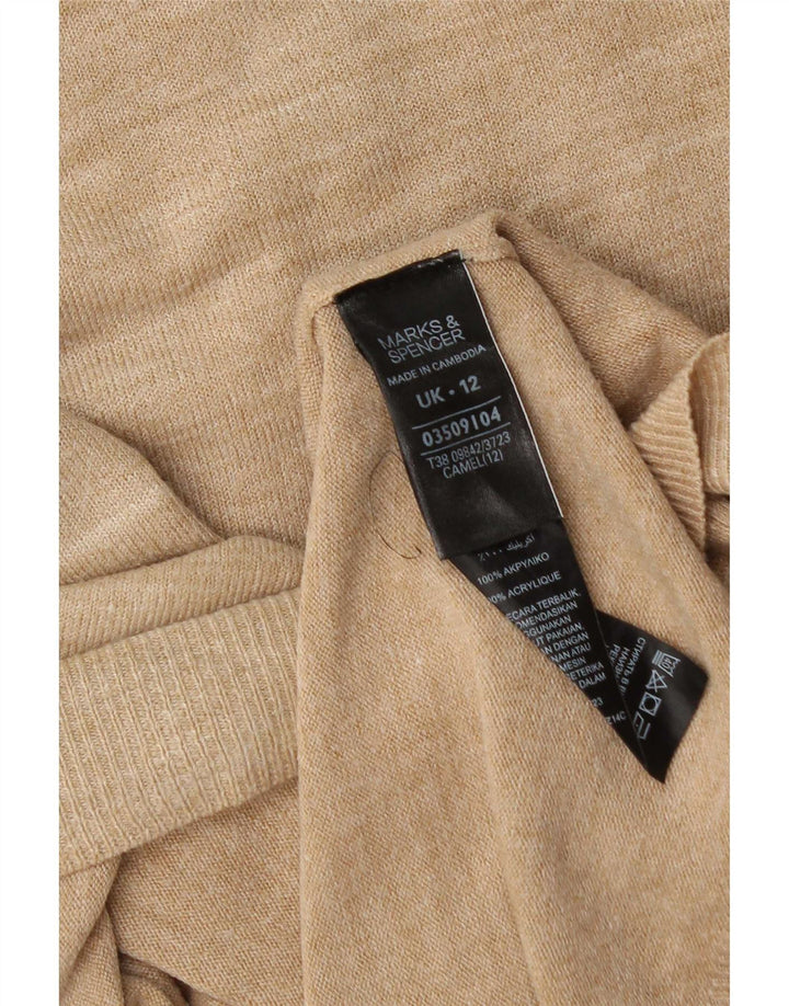 Pulover pentru femei Marks & Spencer cu gâtul cu barca UK 12 Bej mediu