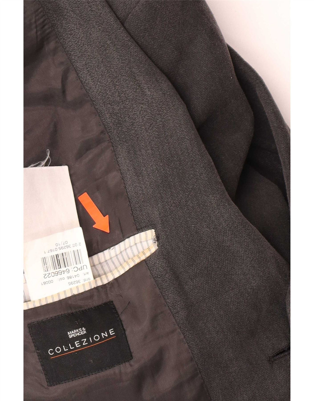 Jachetă pentru bărbați Marks & Spencer pentru bărbați, cu 2 nasturi, UK 40, gri mediu, în oase