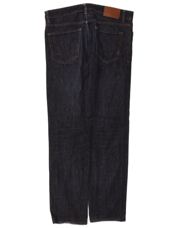 Blugi drepte pentru bărbați Hugo Boss Maine W33 L34 Bumbac bleumarin