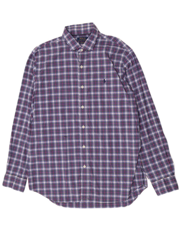 Cămașă Polo Ralph Lauren pentru bărbați XL Blue Check Nylon