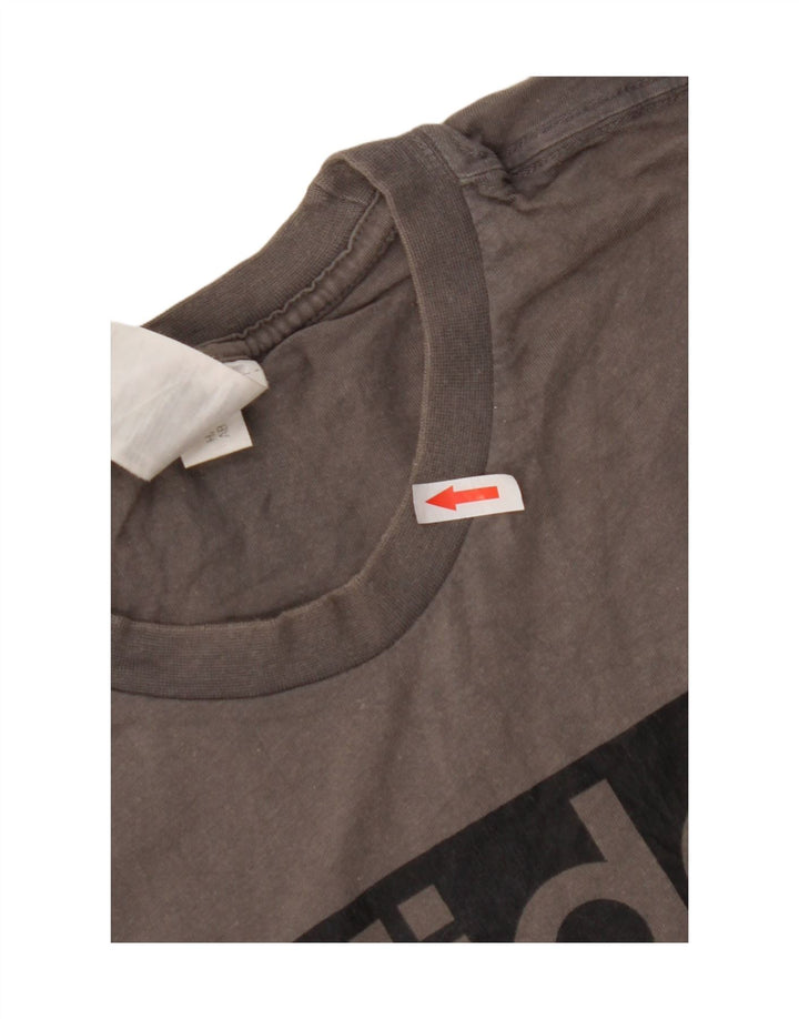 Tricou grafic pentru bărbați Adidas Top, bumbac, gri mediu