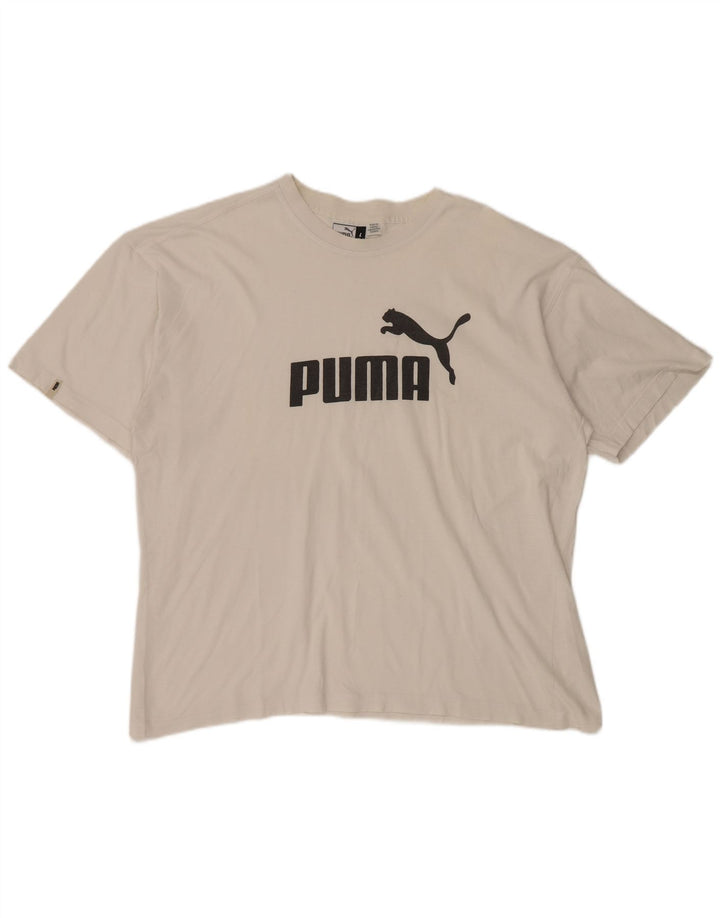 Tricou grafic PUMA pentru bărbați Top Large White
