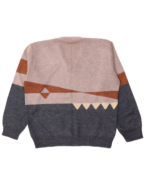 Pulover vintage pentru bărbați, cu decolteu în V, IT 56 XL, albastru bleumarin