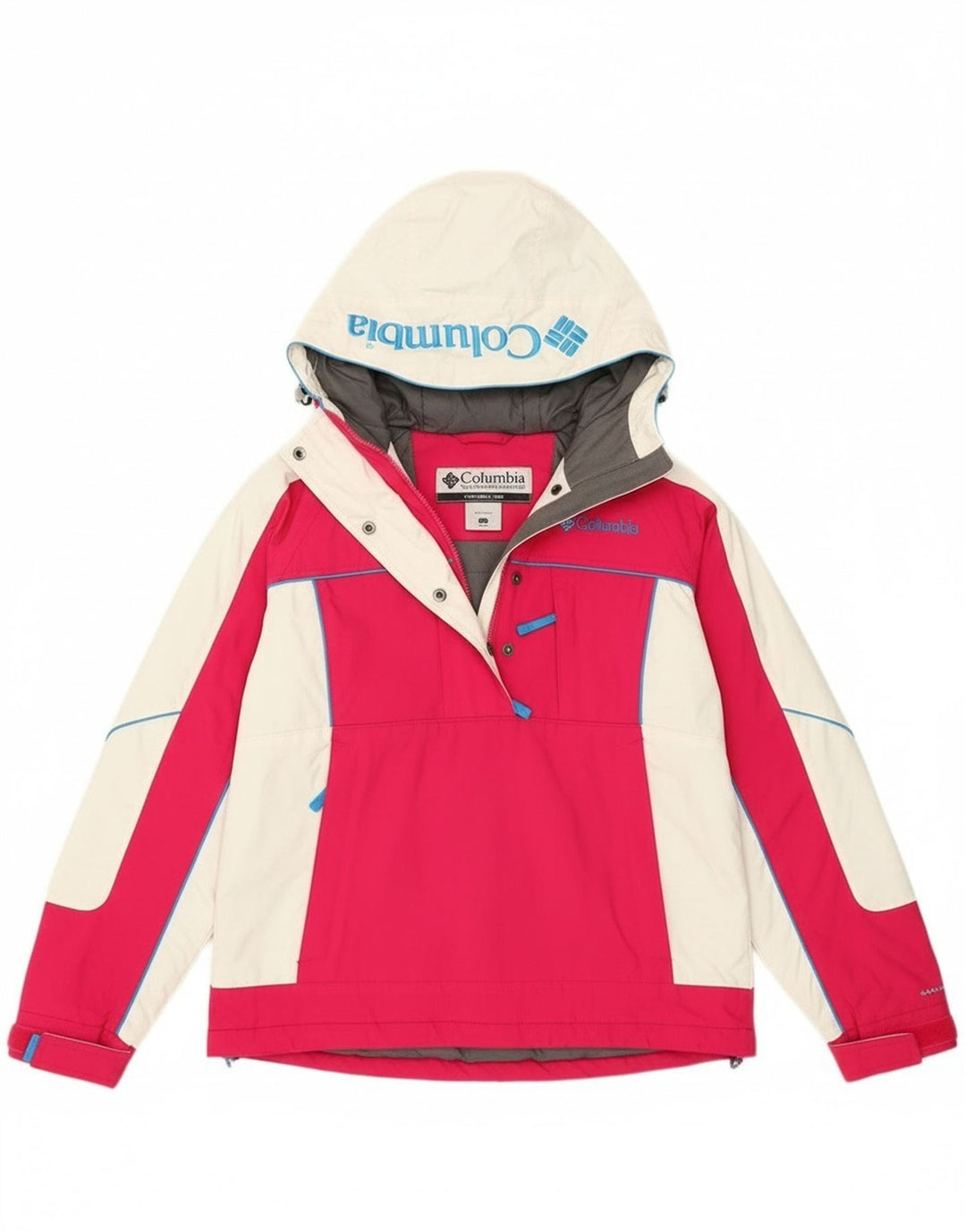 Jachetă Anorak cu glugă supradimensionată pentru femei Columbia UK 10 Mic roz Colorblock