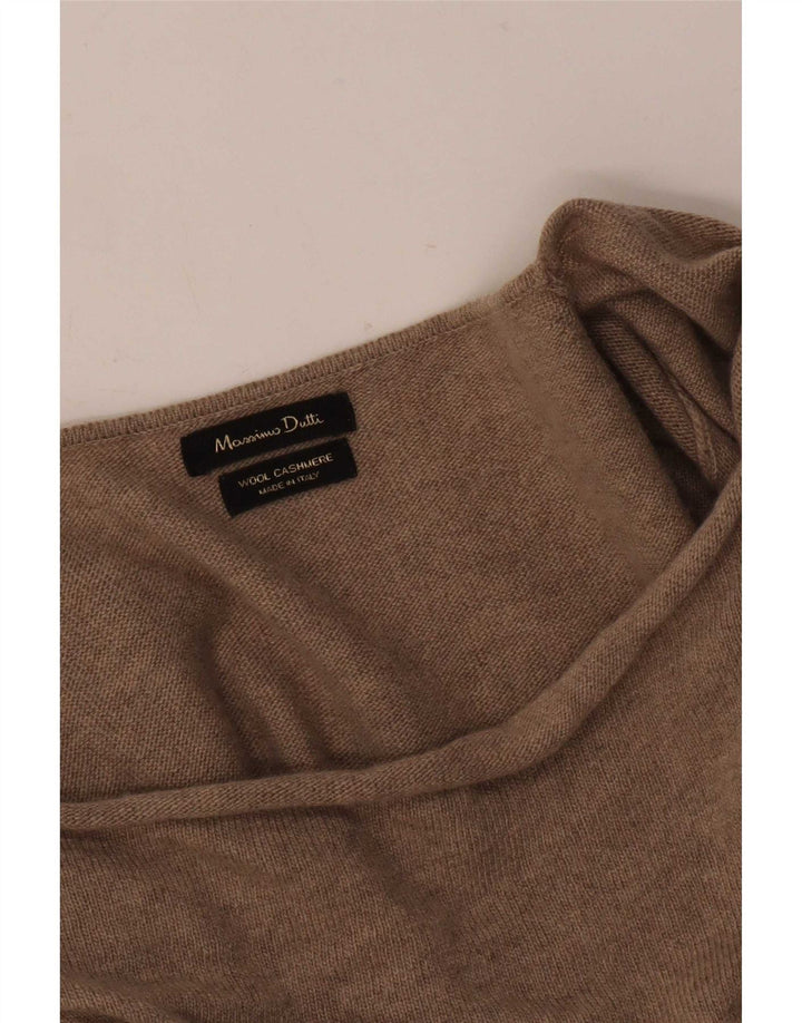 Rochie cu pulover Massimo Dutti pentru femei UK 14 Medium Beige Wool