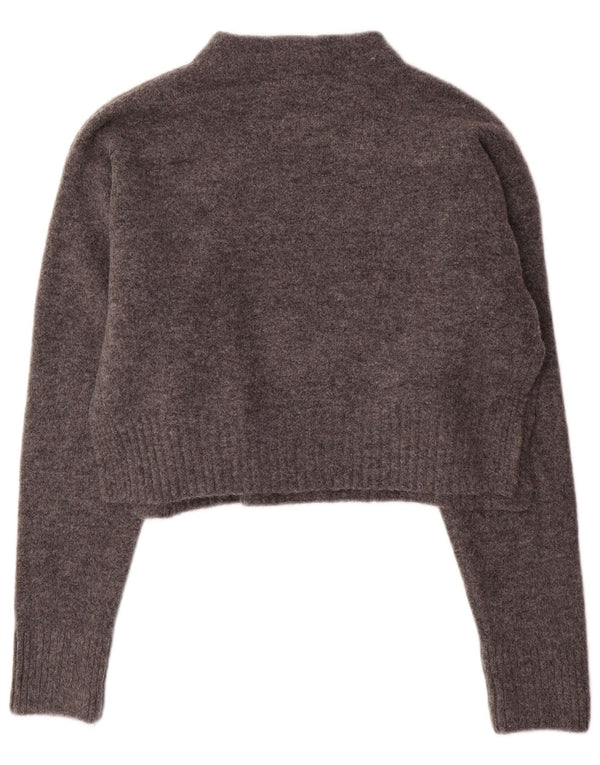 Pulover cu gât țestoasă pentru femei Zara UK 14 Medium Gri Acrilic