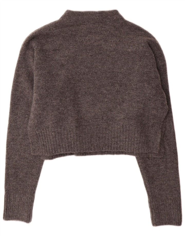 Pulover cu gât țestoasă pentru femei Zara UK 14 Medium Gri Acrilic