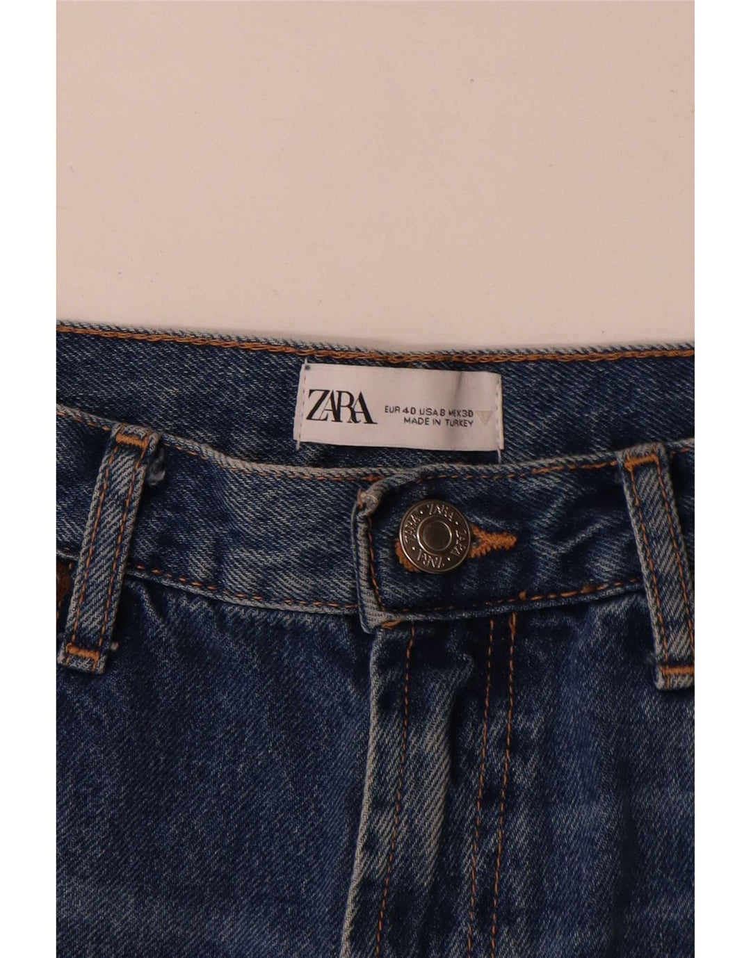Pantaloni scurți din denim pentru femei Zara EU 40 Medium W30 Albastru