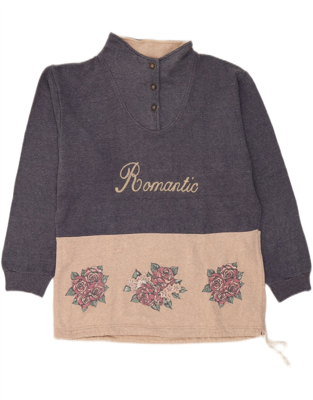 CAMPAGNOLO Pulover cu grafic pentru femei UK 18 XL Bleumarin Floral