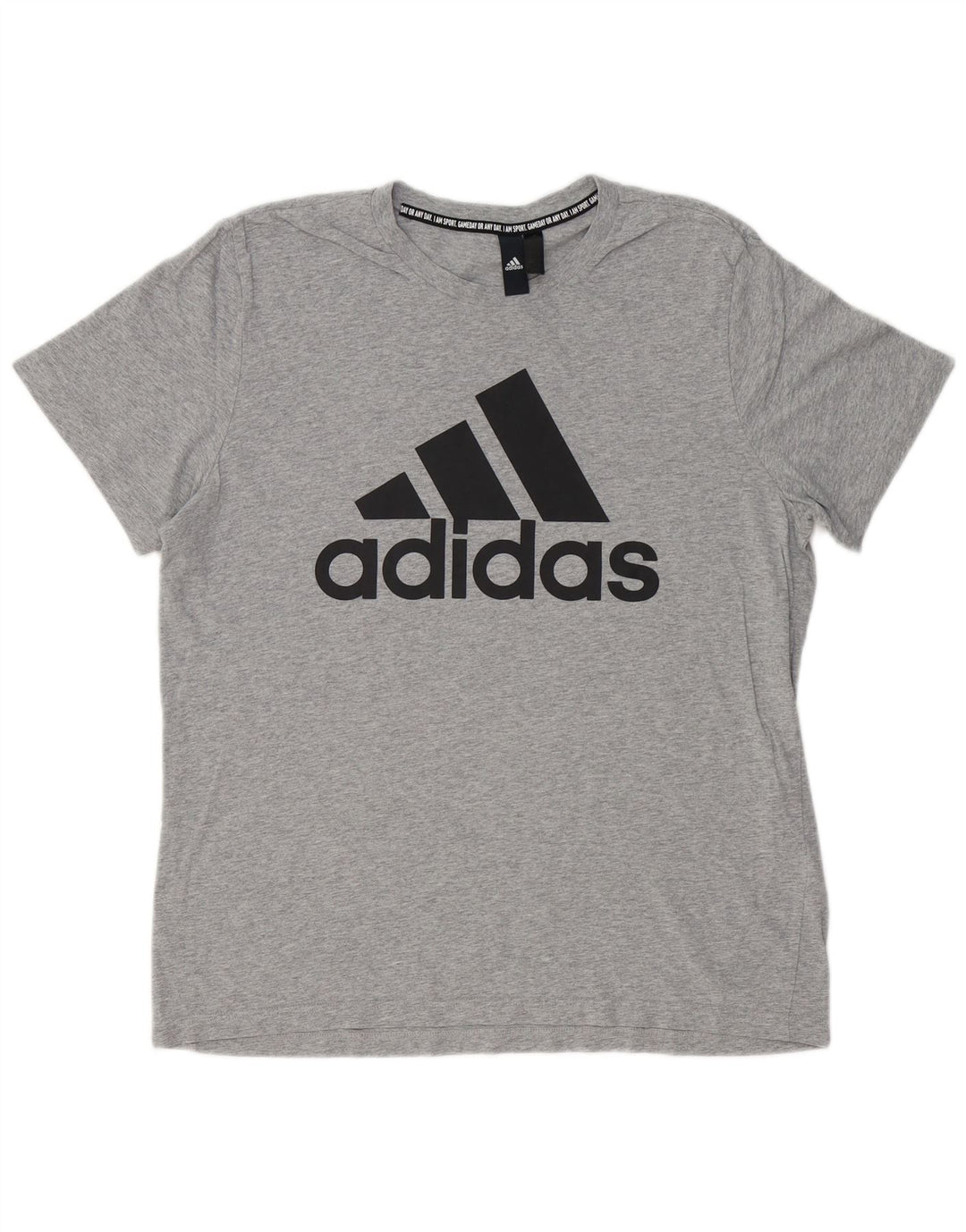 Tricou grafic ADIDAS pentru bărbați Top mare din bumbac gri