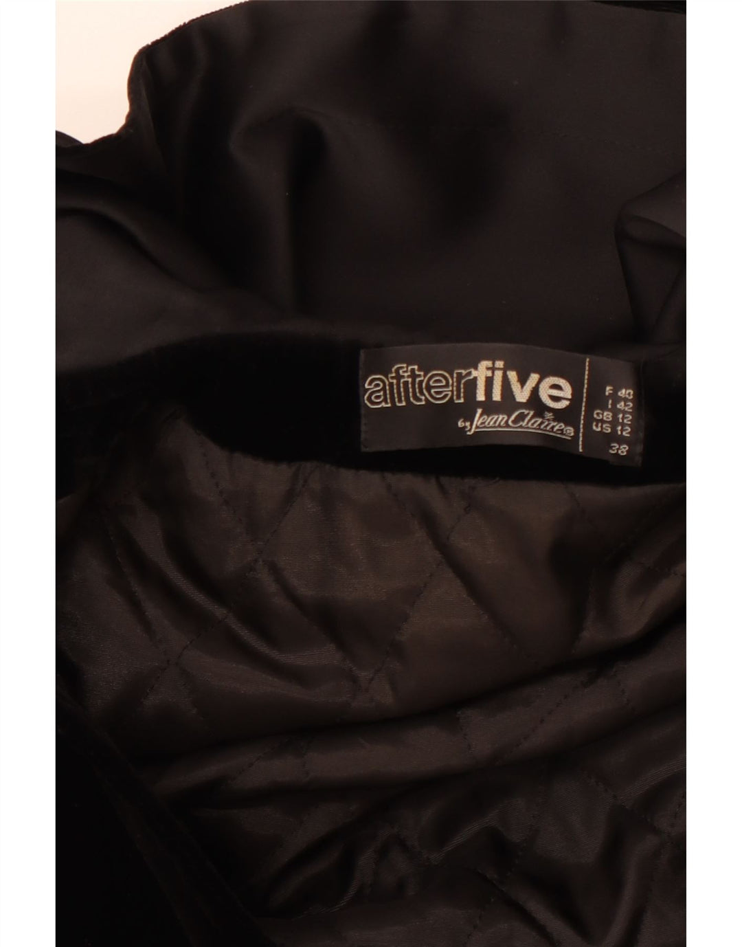 AFTER FIVE pardesiu de catifea cu glugă pentru femei UK 12 mediu negru
