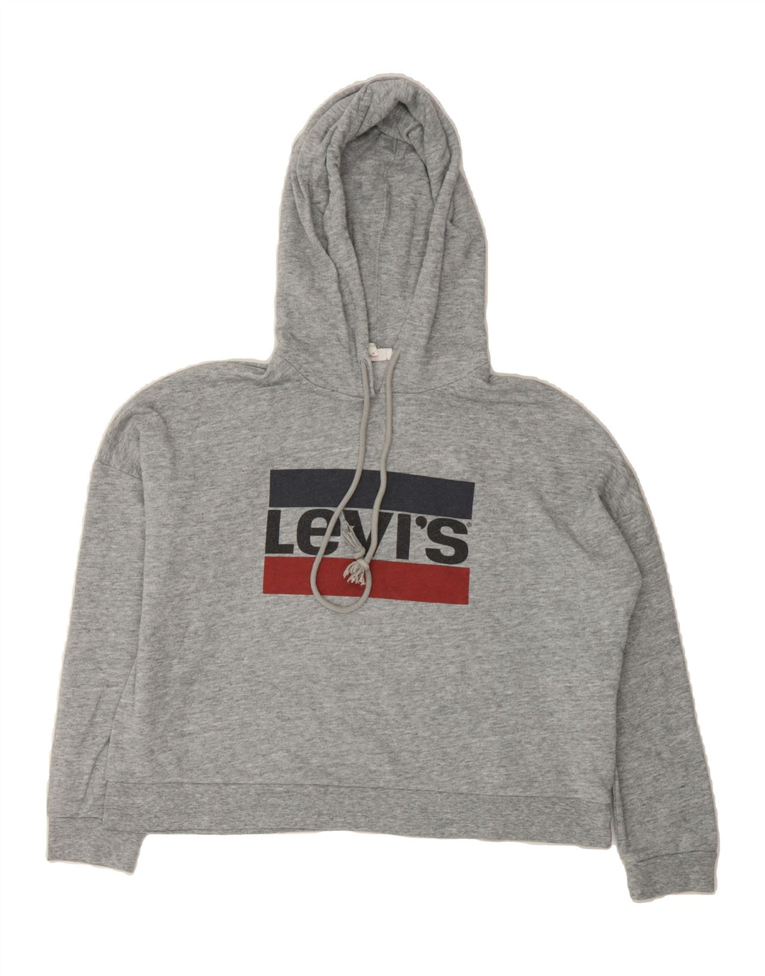 LEVI'S Womens Oversized Hoodie Jumper UK 10 Small Grey Cotton Vintage Levi's and Second-Hand Levi's from Messina Hembry 