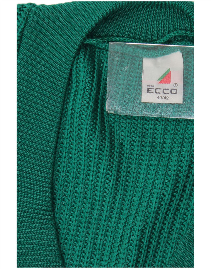 ECCO Pulover supradimensionat pentru femei cu decolteu în V EU 40/42 Acrilic verde mediu