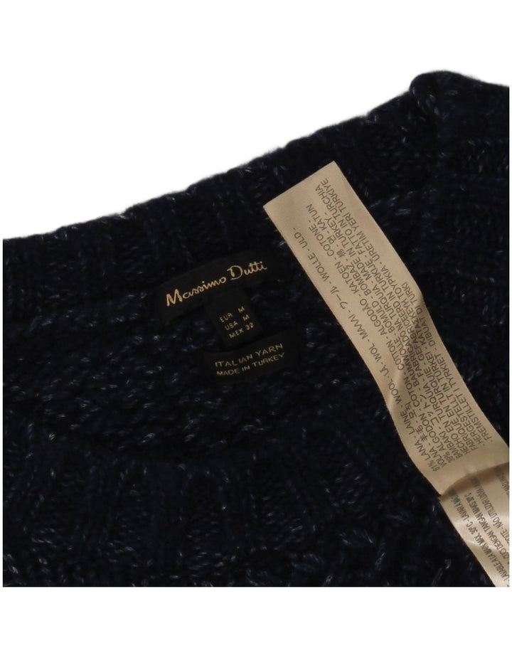 Pulover pentru femei Massimo Dutti, cu gât de barcă, UK 12 Medium Bleumarin