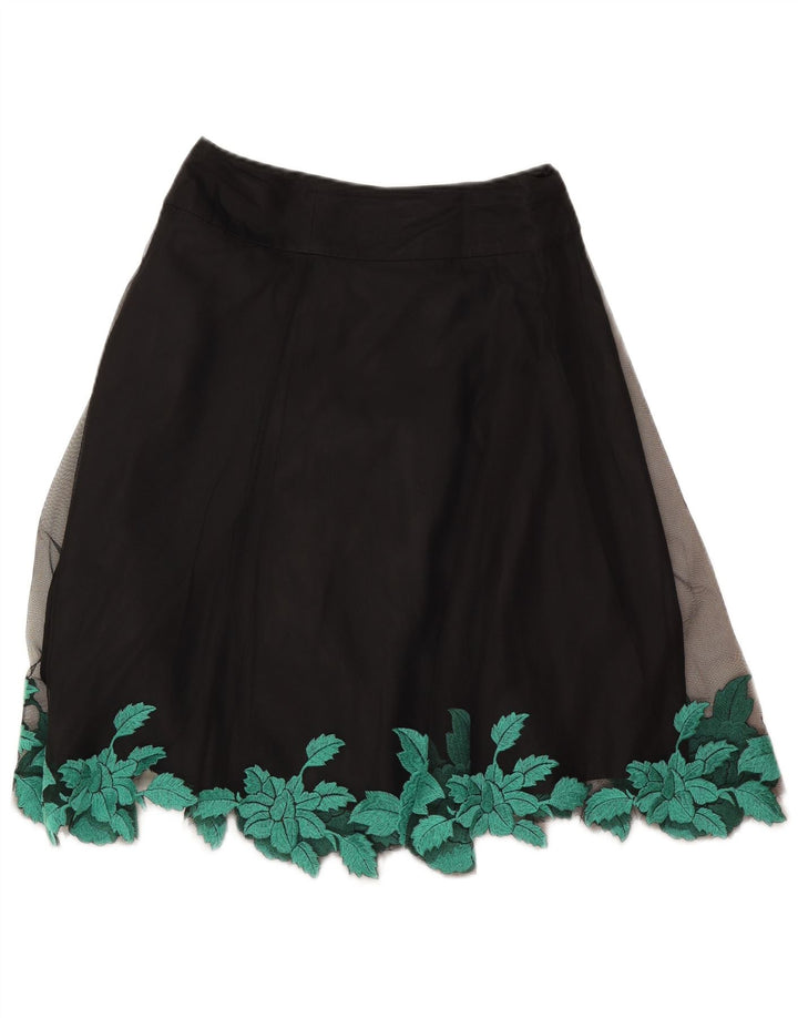 Fusta în formă de A pentru femei Coast W26 Smalll Poliester floral negru