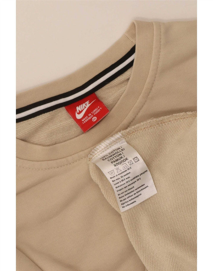 Pulover Nike pentru femei, UK 20 2XL, bej, bumbac