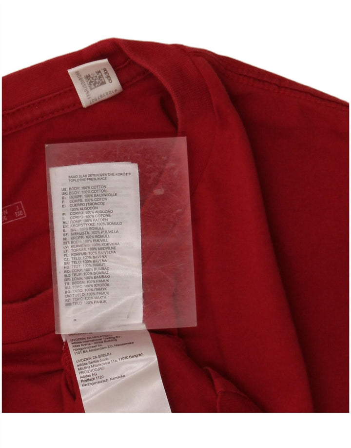 Tricou grafic ADIDAS pentru bărbați Top mare bumbac roșu