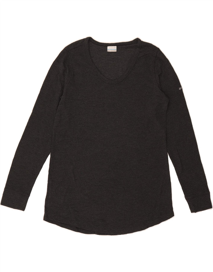 COLUMBIA Womens Top Long Sleeve UK 16 Large Grey Cotton Vintage Columbia and Second-Hand Columbia from Messina Hembry 