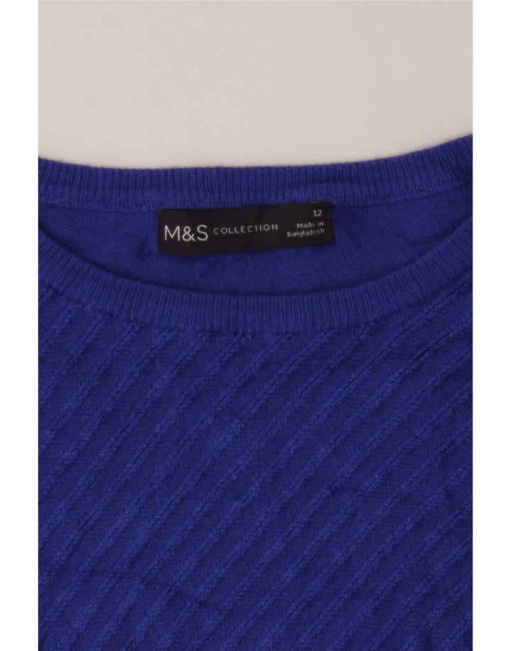 Pulover pentru femei Marks & Spencer cu decolteu cu barca UK 12 Medium Blue