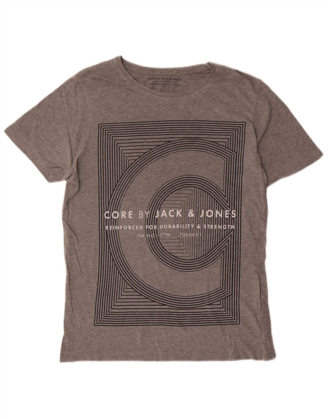 Tricou grafic Jack & Jones pentru bărbați Top din bumbac gri mediu
