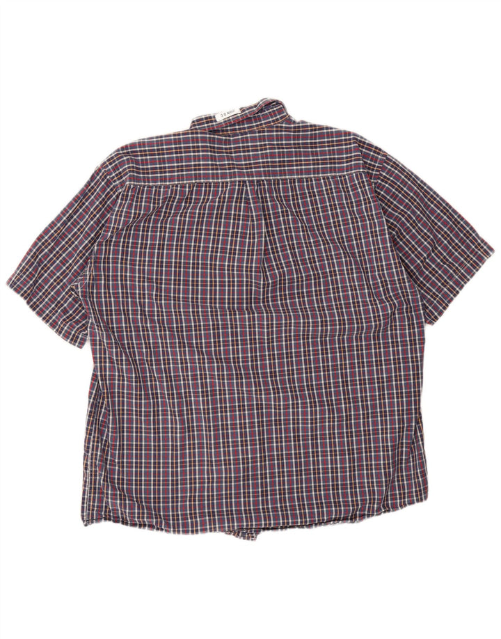 Cămașă cu mânecă scurtă pentru bărbați Gant, cu formă regulată, 3XL, albastru, carouri