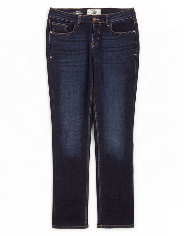 Fat Face Blugi drepti pentru femei UK 12 Medium W30 L30 Bumbac bleumarin