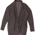 Eddie Bauer Pulover cardigan deschis supradimensionat pentru femei UK 18 XL gri