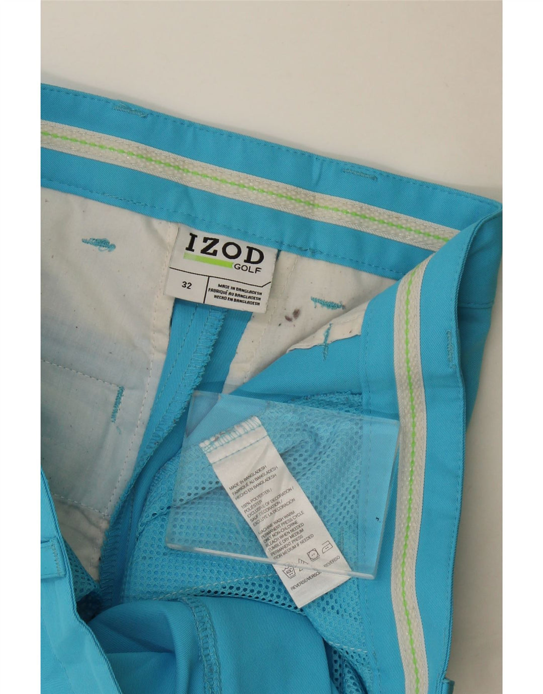 Pantaloni scurți chino pentru bărbați Izod W32 Poliester albastru mediu